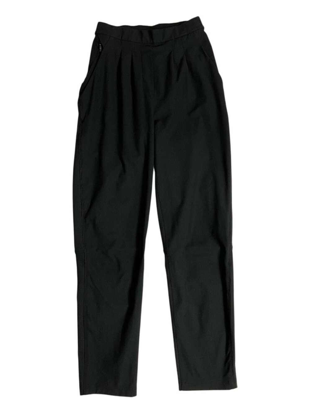 Lululemon Essential High Rise Trouser 2 Black Tapered Pleated Front
